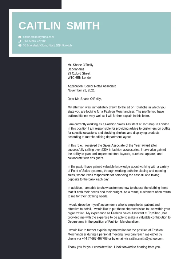 37774 customer service cover letter