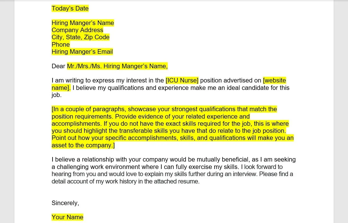 37777 icu nurse writing