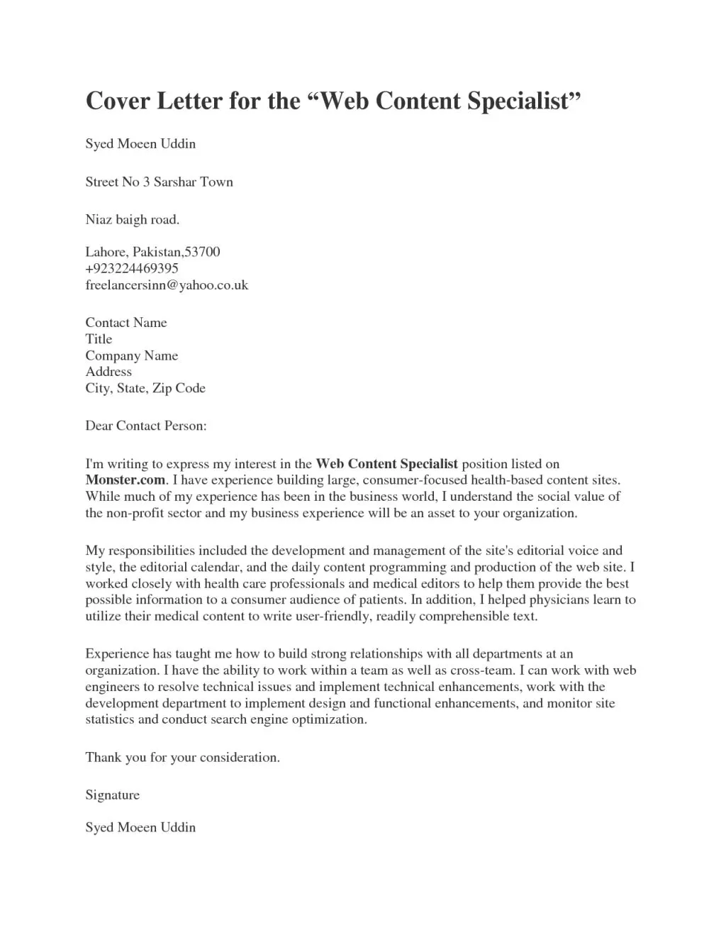 37788 tailored cover letter