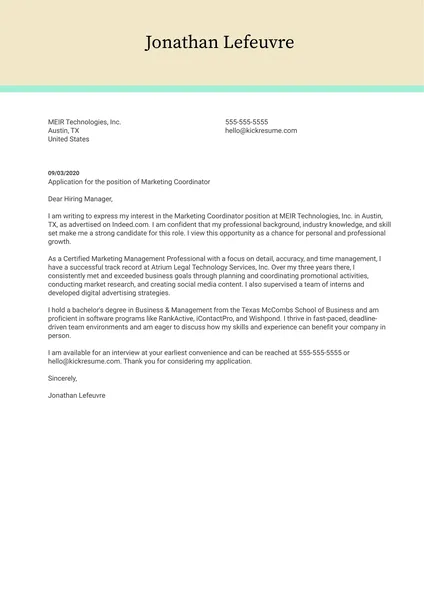37790 cover letter formatting