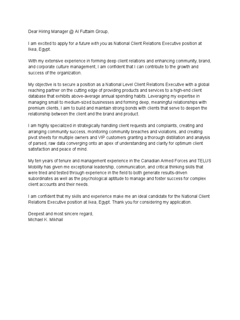 37790 tailoring cover letter