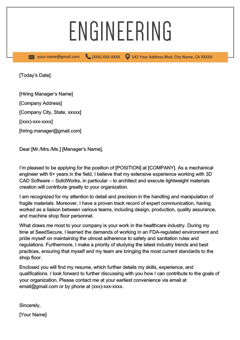 37813 engineer cover letter example