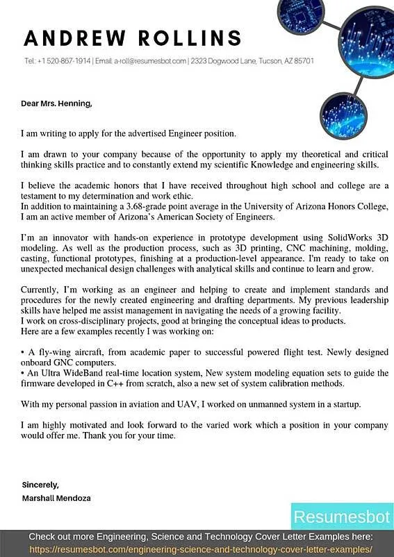 37813 engineer cover letter header