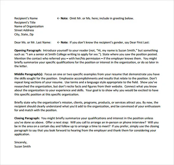 37819 cover letter formatting