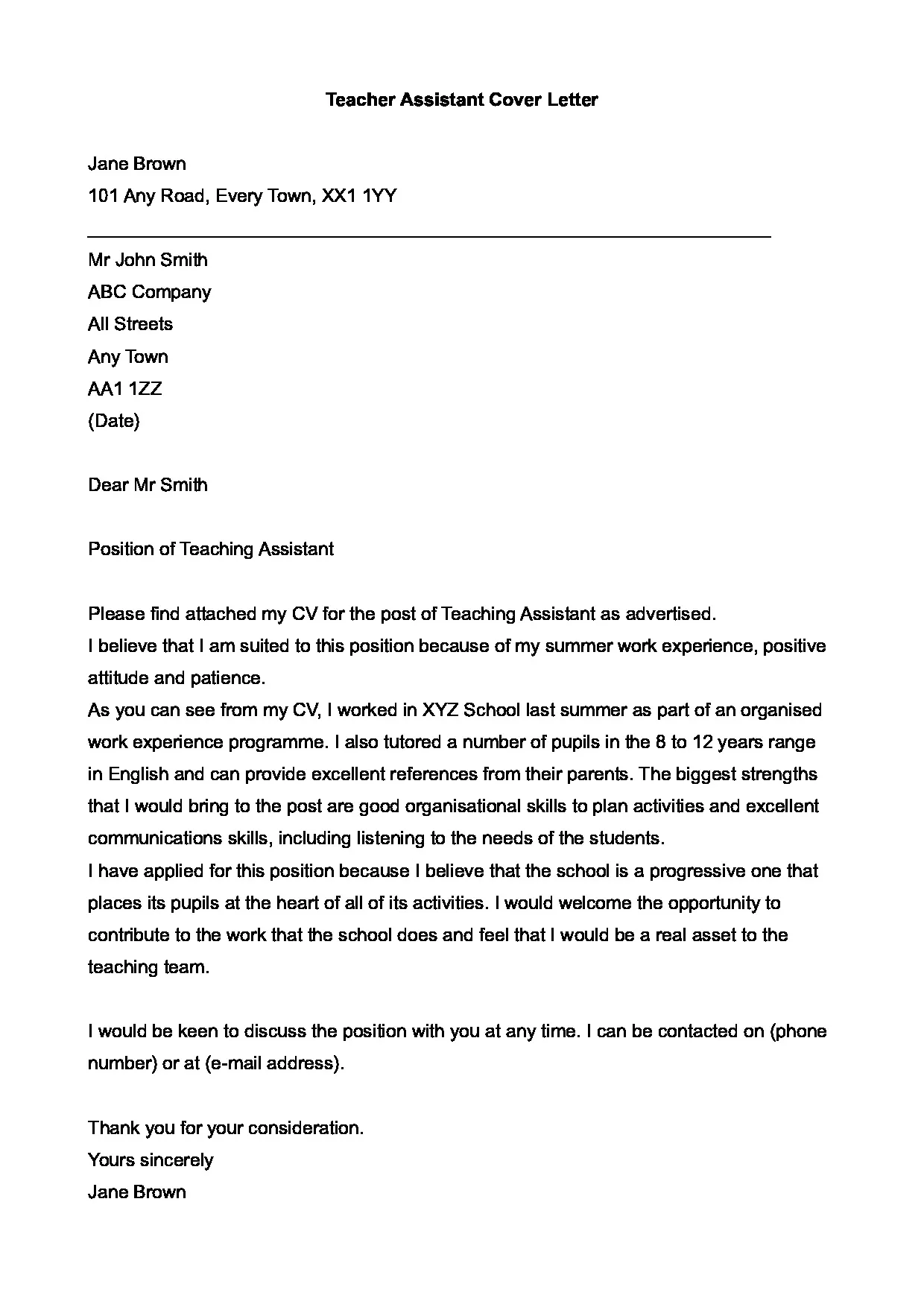 37822 cover letter salutation