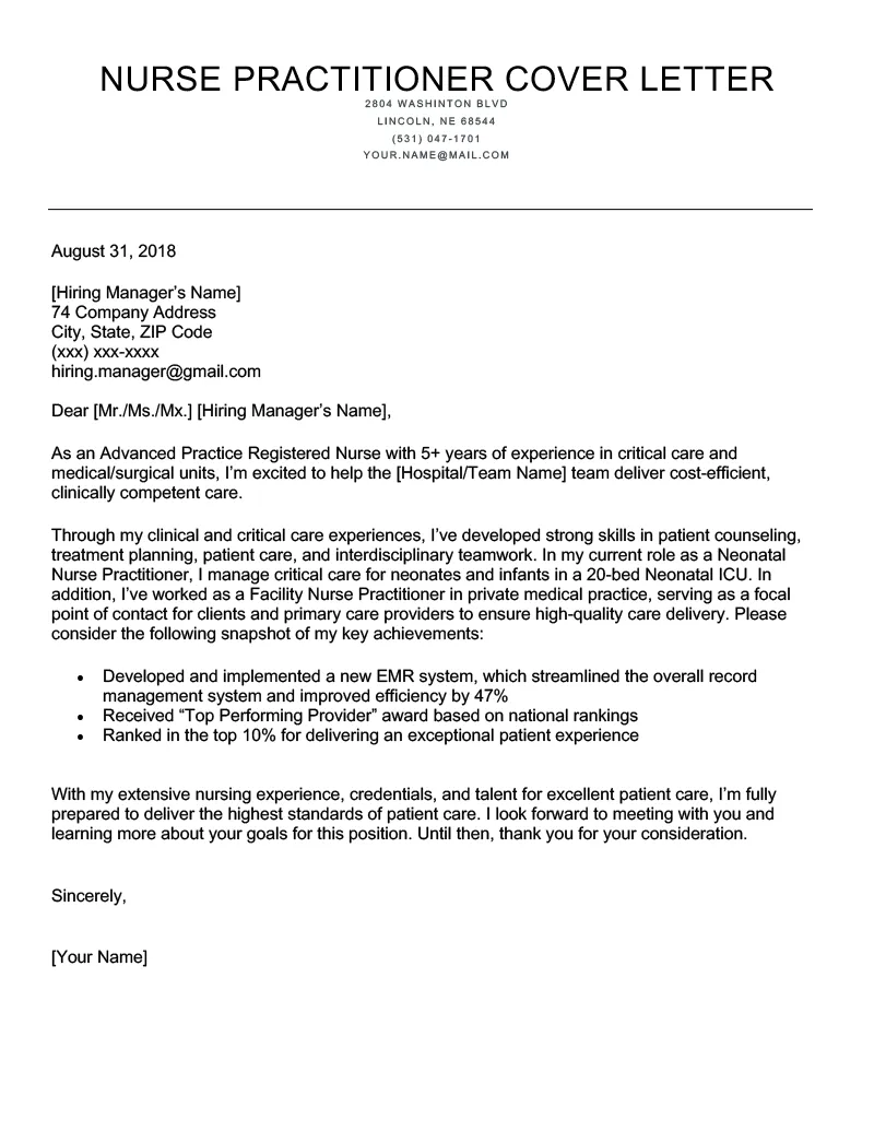 37829 nurse cover letter goals