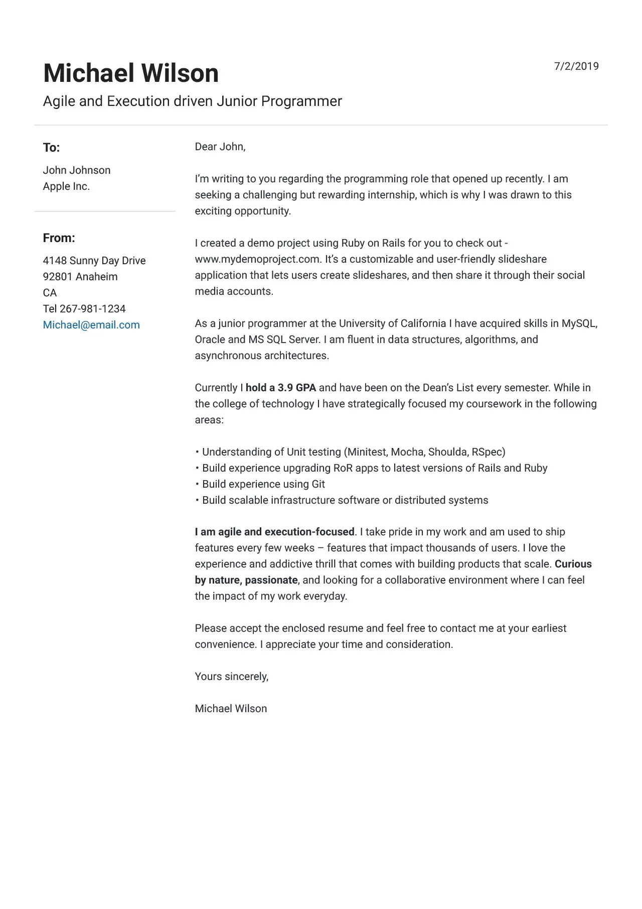 37836 internship cover letter header