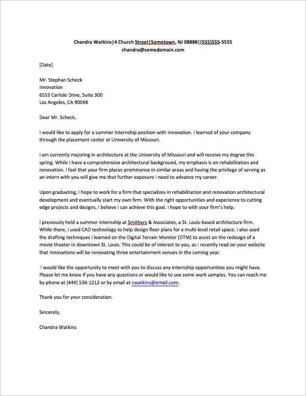 37836 internship cover letter mistakes