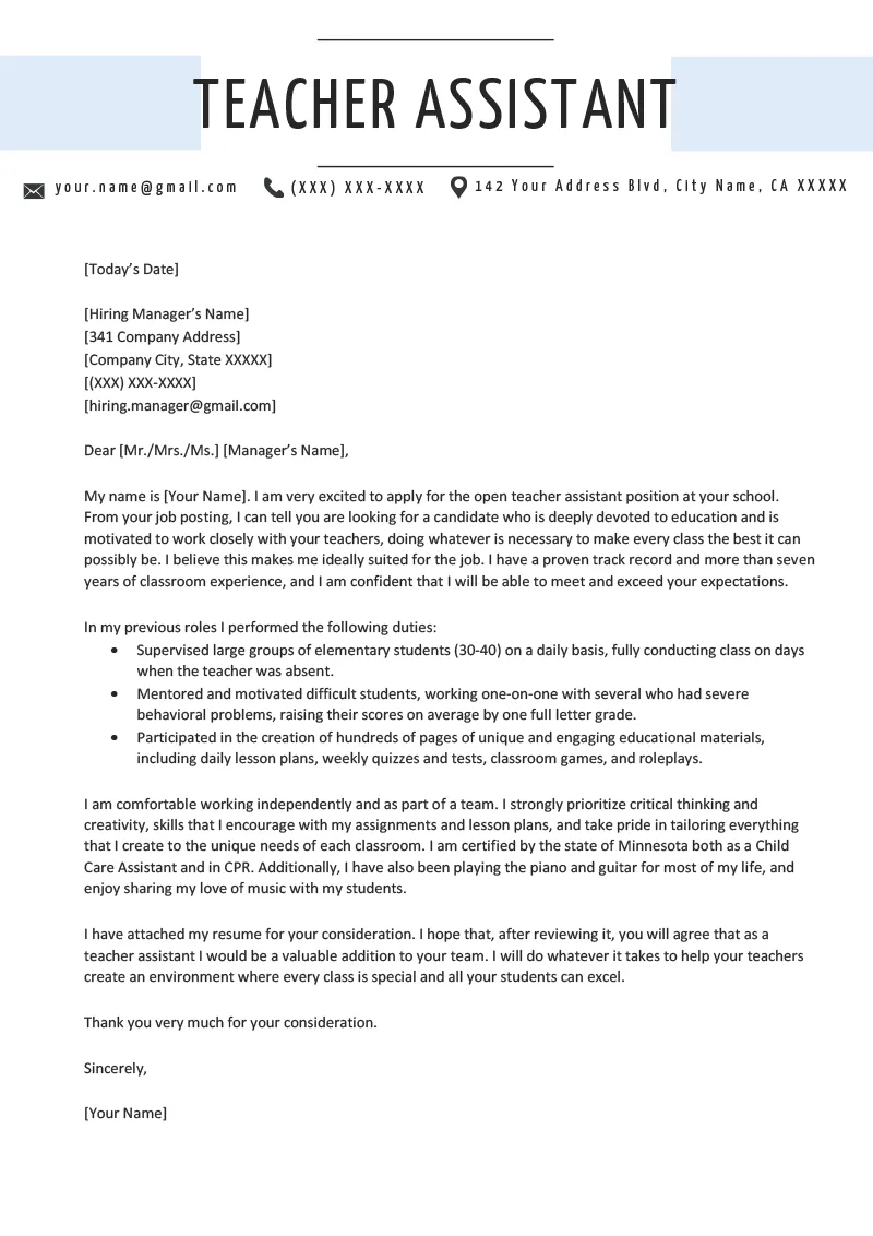 37844 teacher aide cover letter