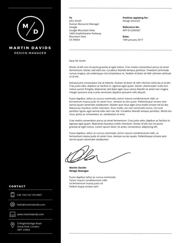 37848 corporate cover letter