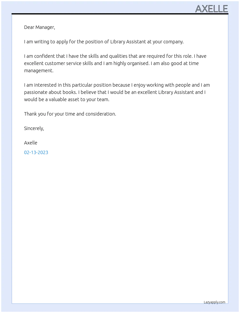37856 library assistant cover letter customization