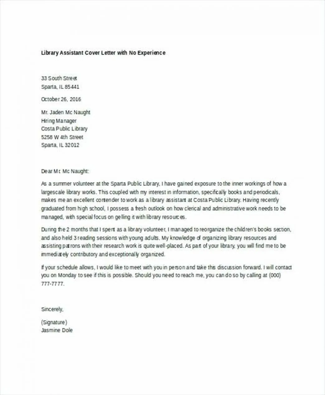 37856 library assistant cover letter formatting