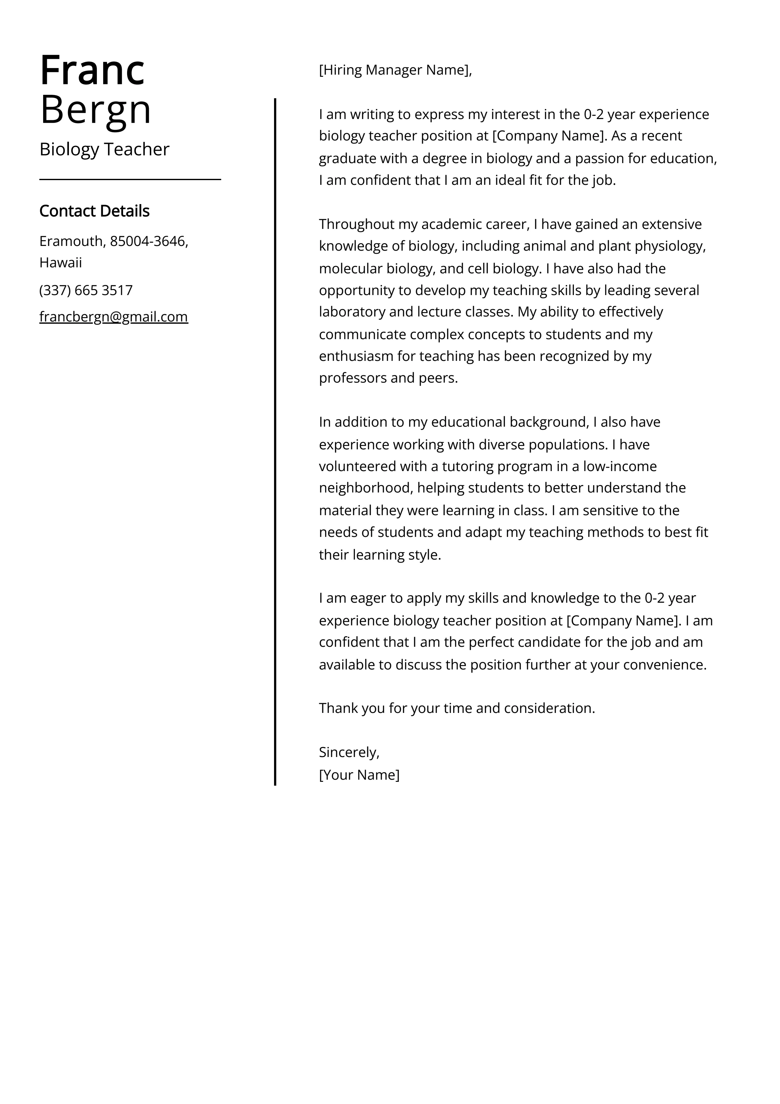 37858 biology cover letter enthusiasm