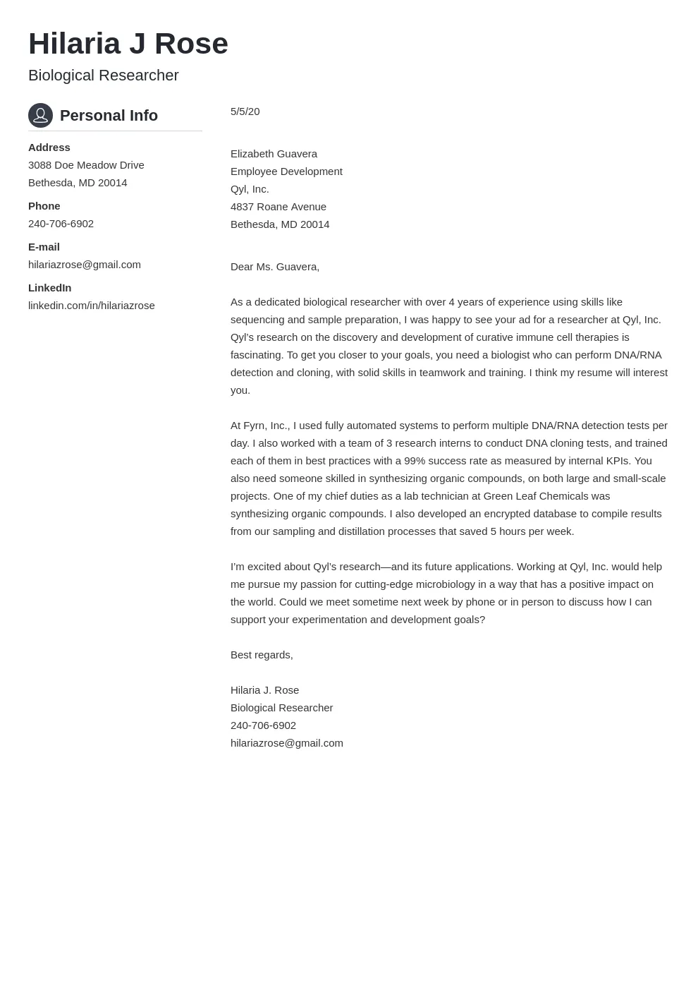 37858 biology cover letter formatting