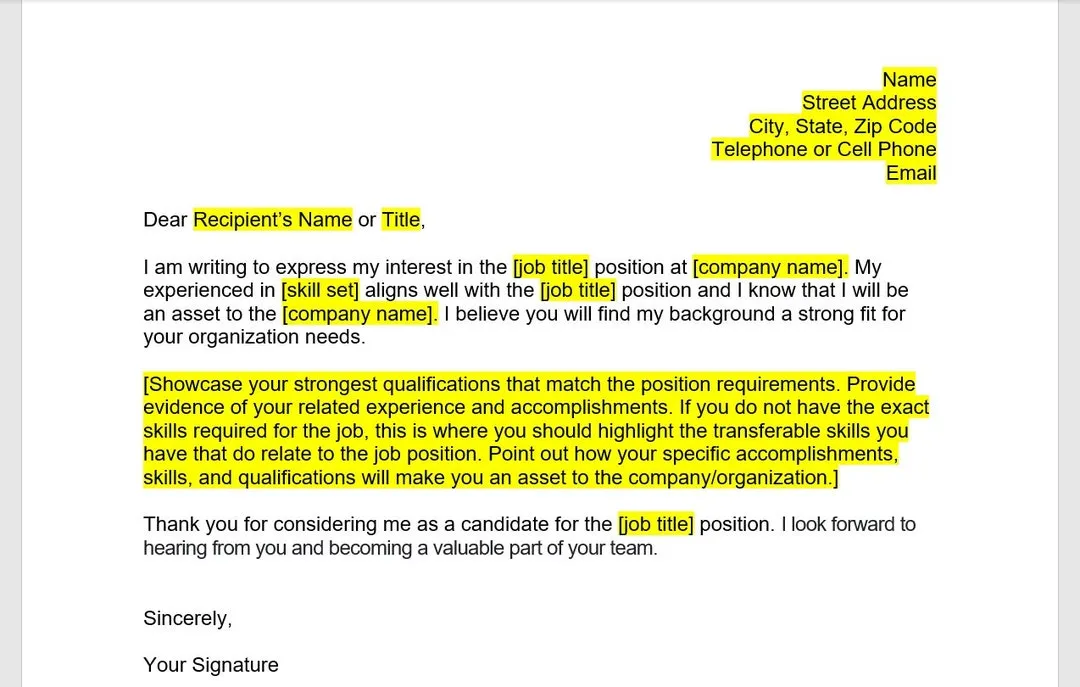 37865 cover letter mistakes