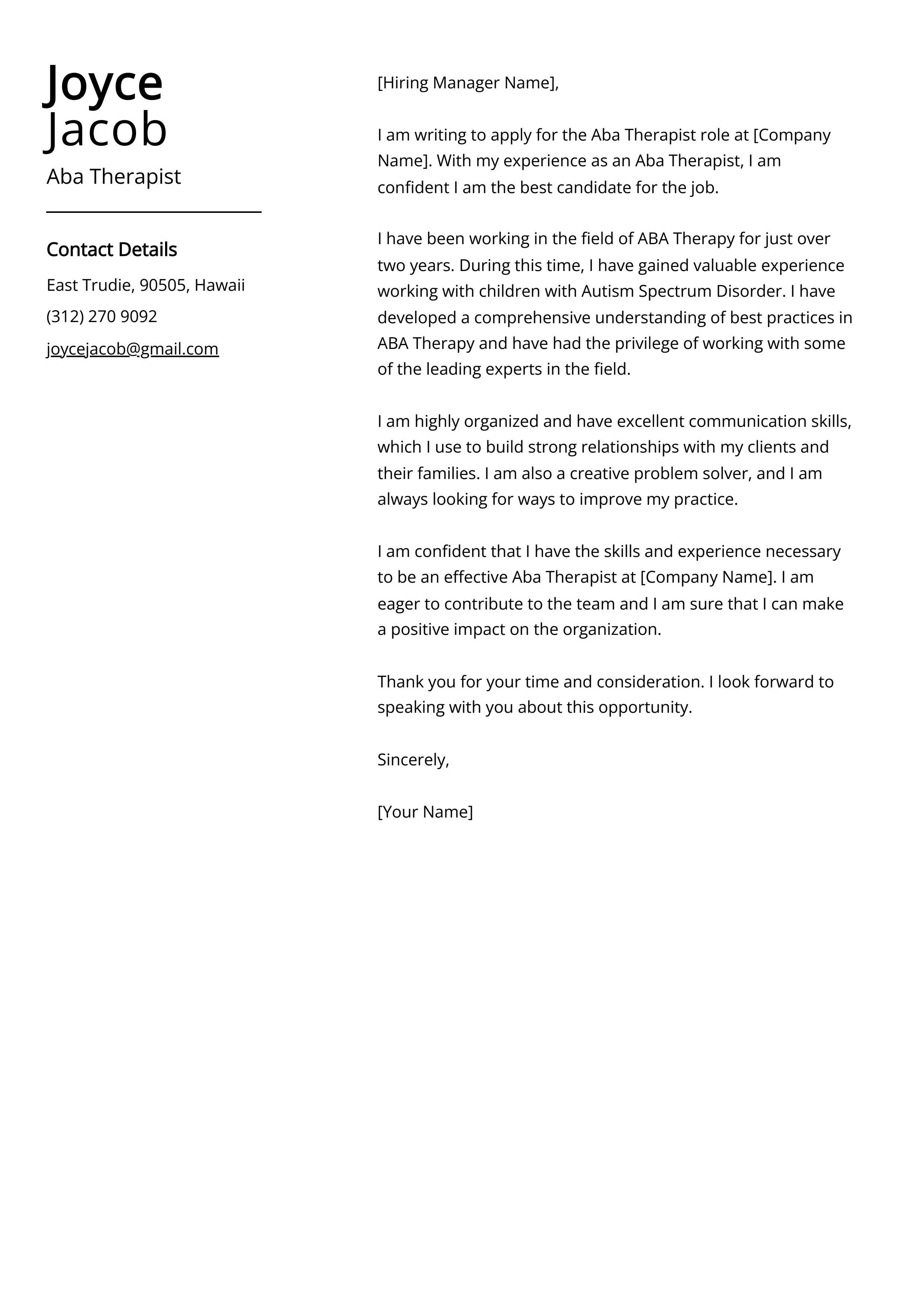 37869 skills and experience therapist