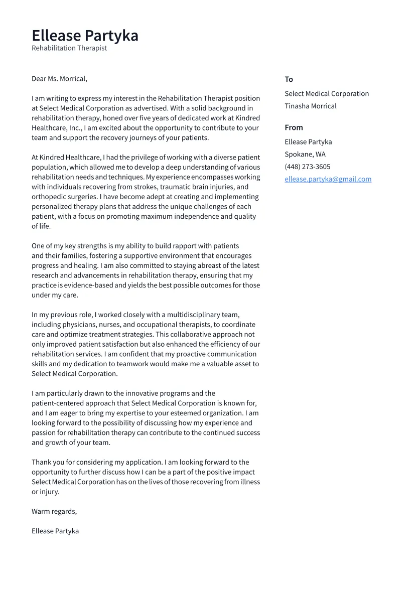 37869 therapist leadership cover letter