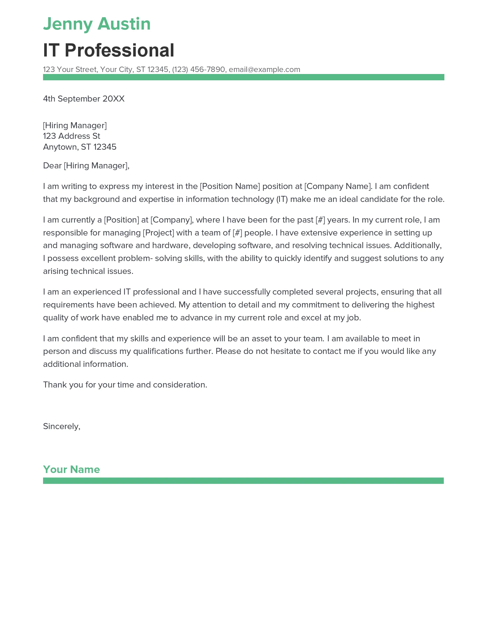 37871 it professional cover letter