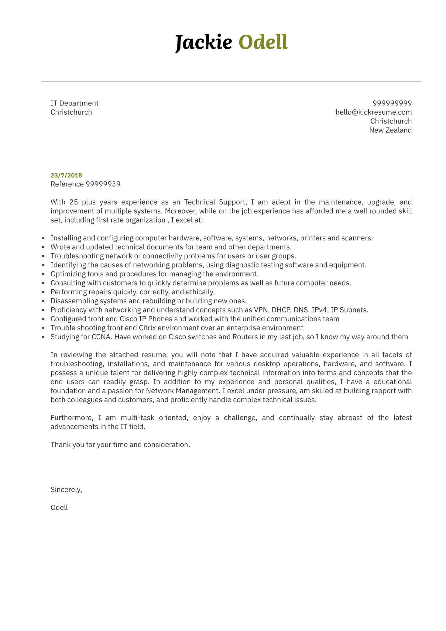 37885 formatting cover letter