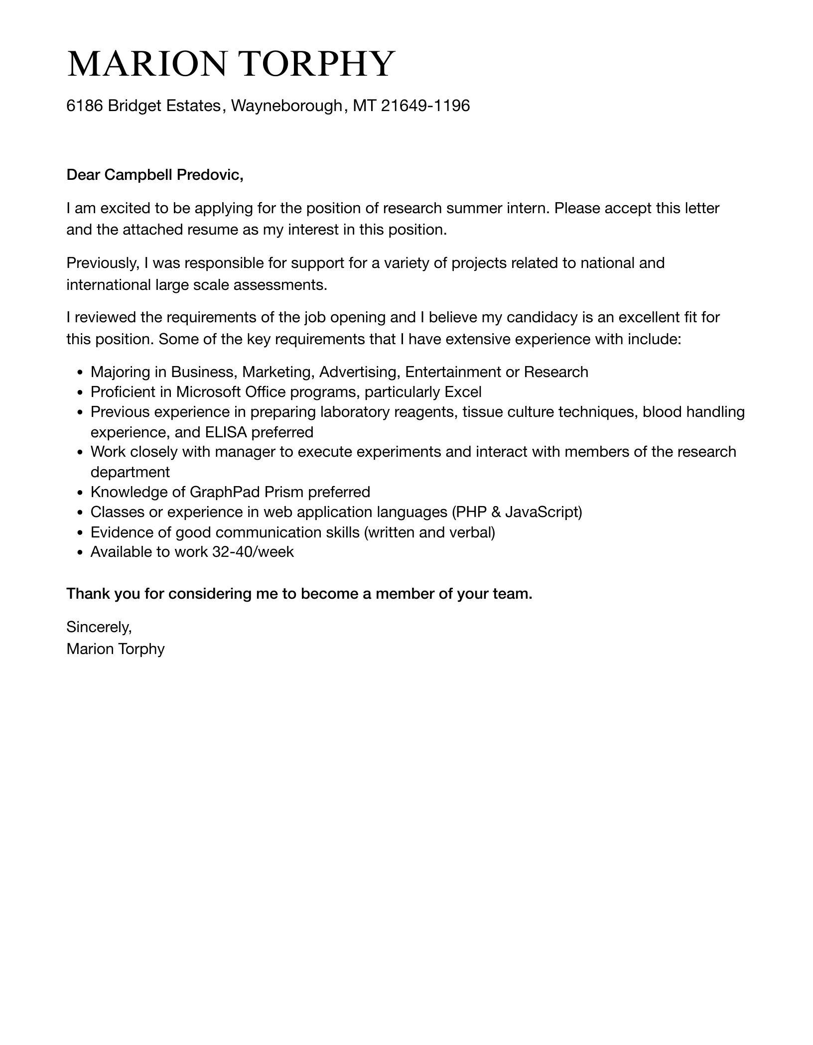37895 cover letter key elements