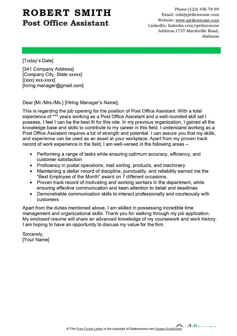 37898 cover letter structure