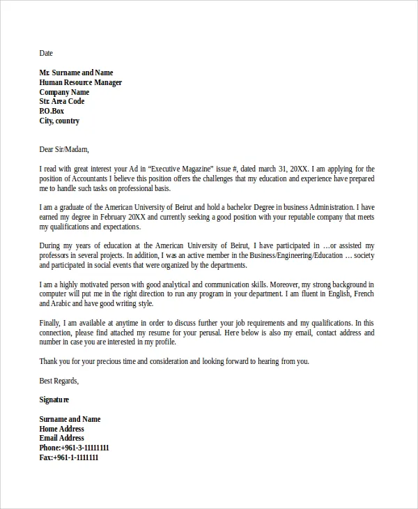 37909 cover letter formatting