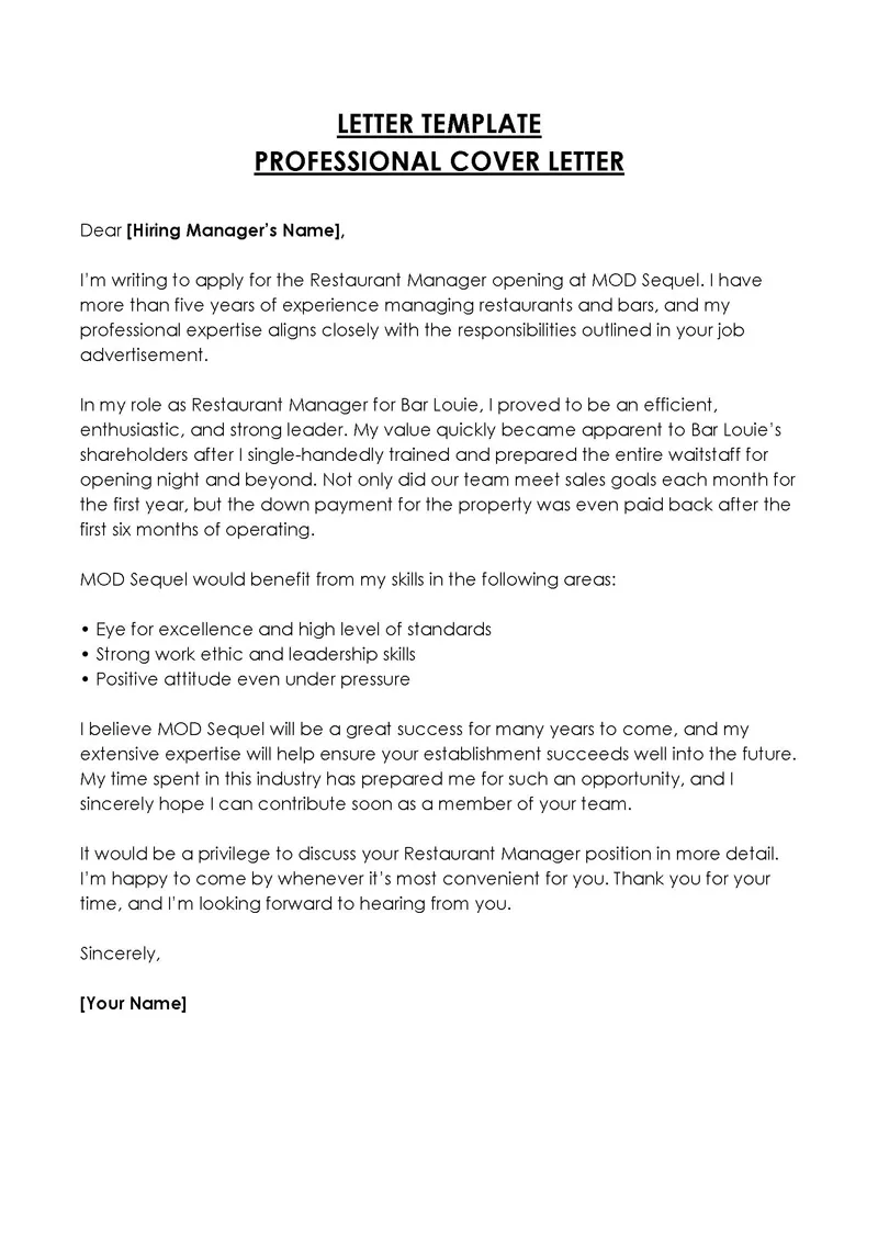 37909 professional cover letter