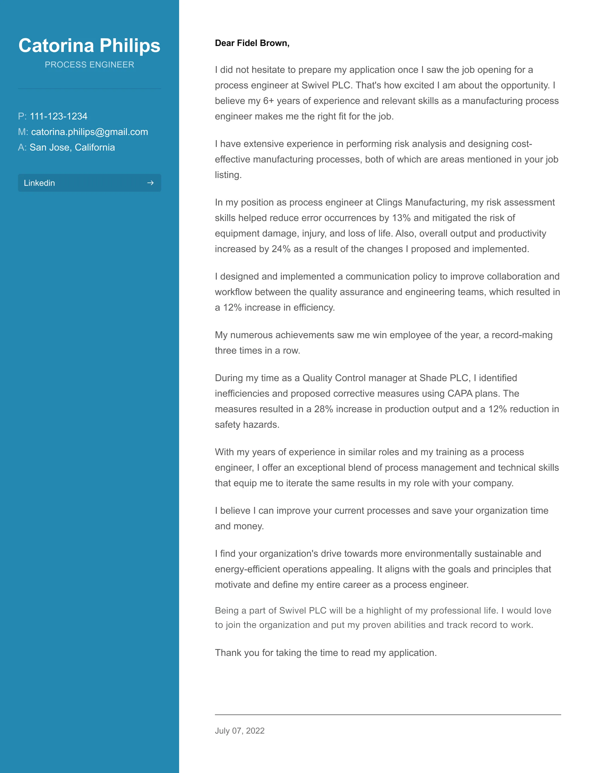 37918 process engineering cover letter research