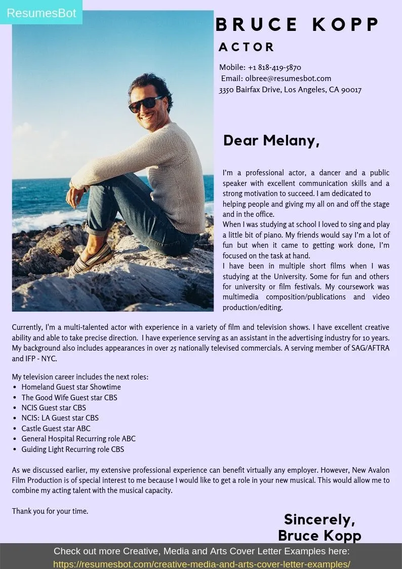 37921 actor cover letter writing