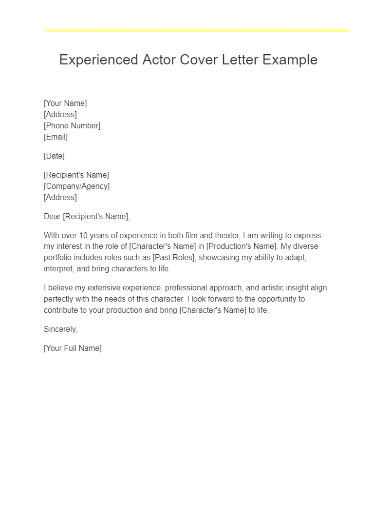 37921 cover letter tips actors
