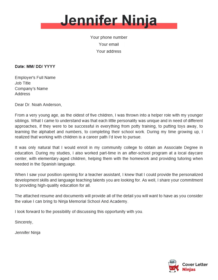 37928 effective cover letter sections