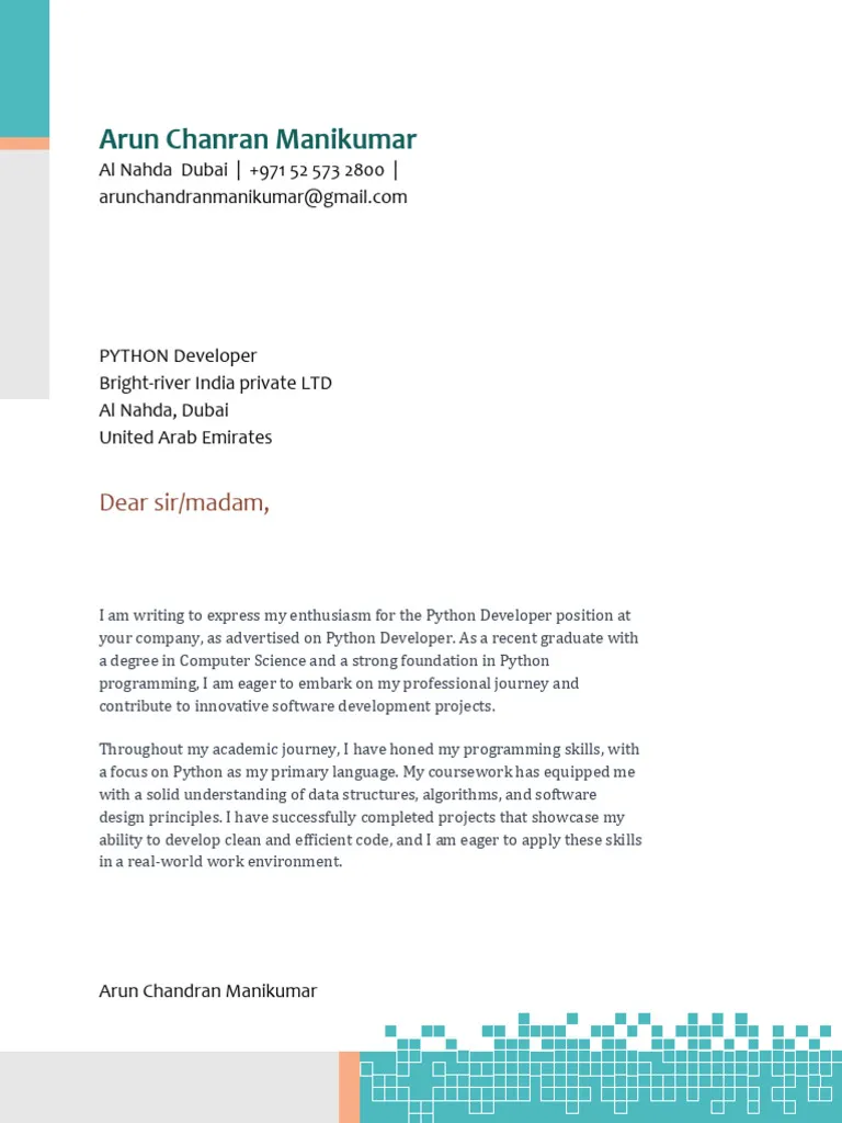37929 cover letter requirements