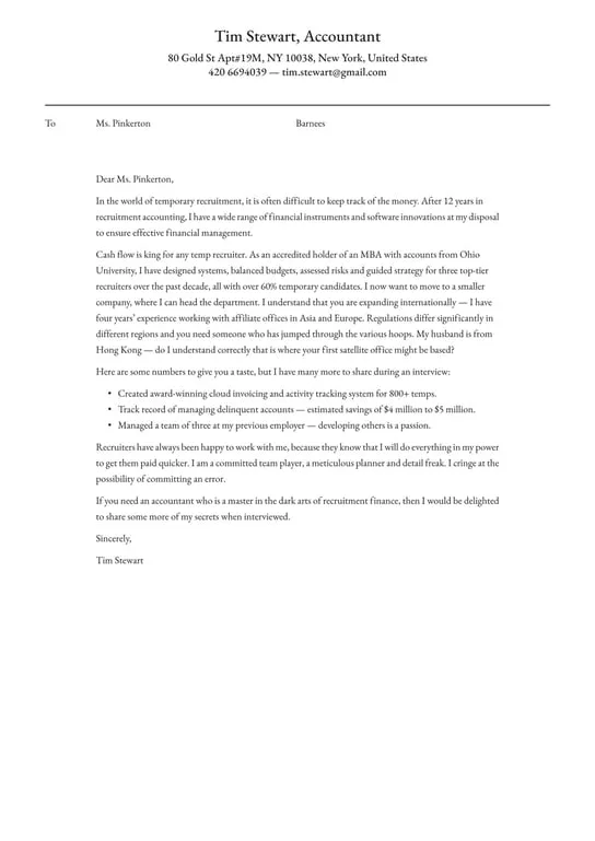 37937 entry level accountant cover letter template