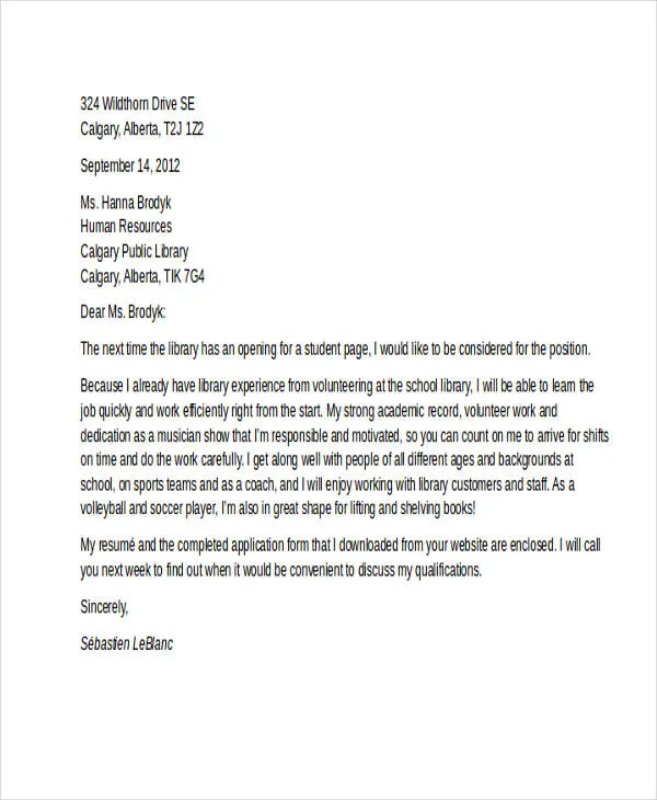 37945 volunteer cover letter