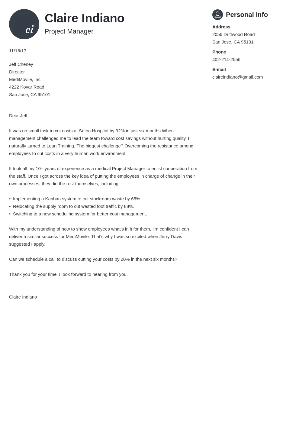 37951 mutual connection cover letter