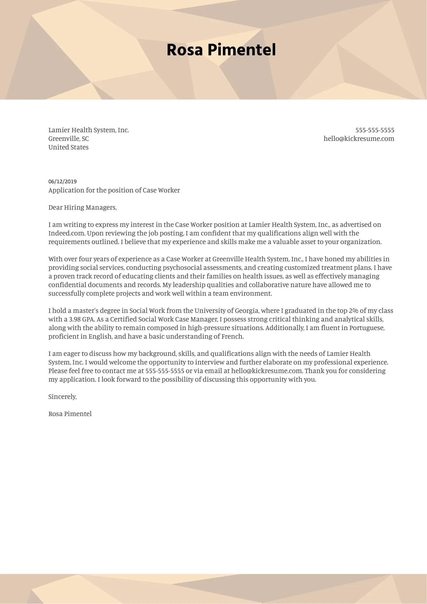 37955 showcase skills cover letter