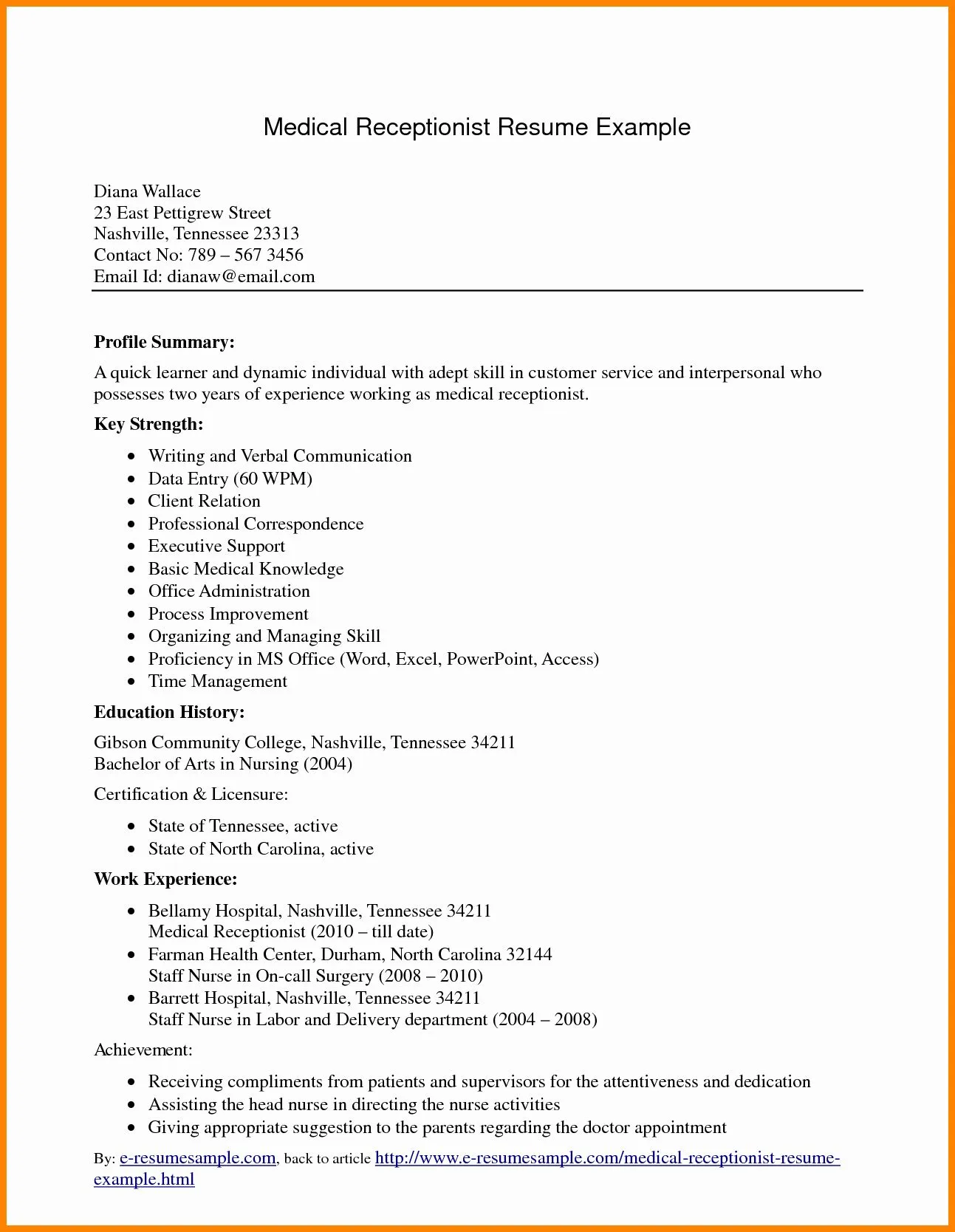 37979 medical receptionist cover letter tips