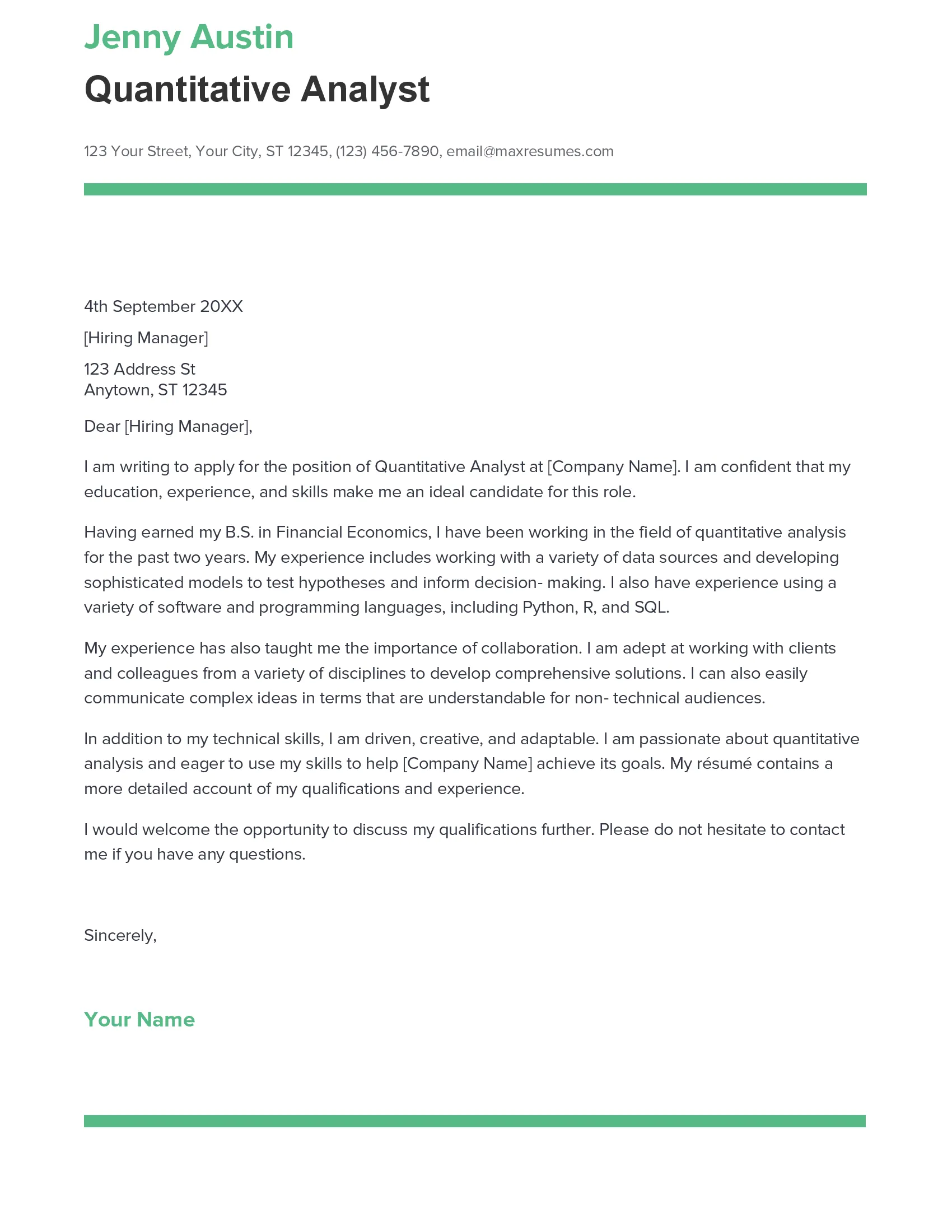 37996 quant cover letter skills