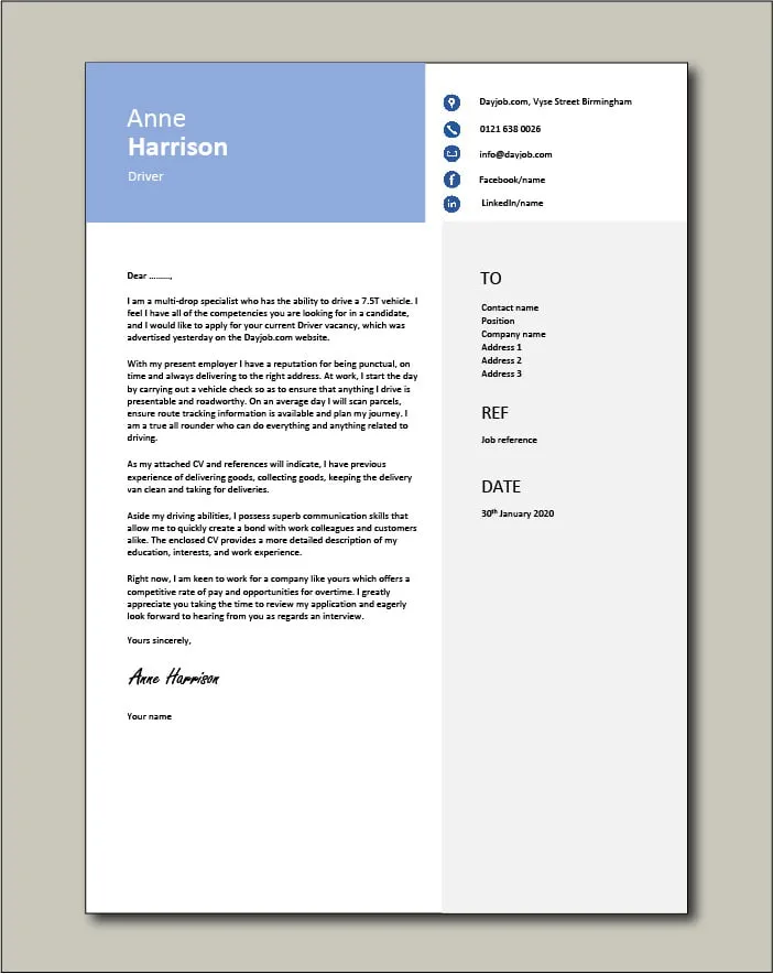 38001 car driver cover letter 4