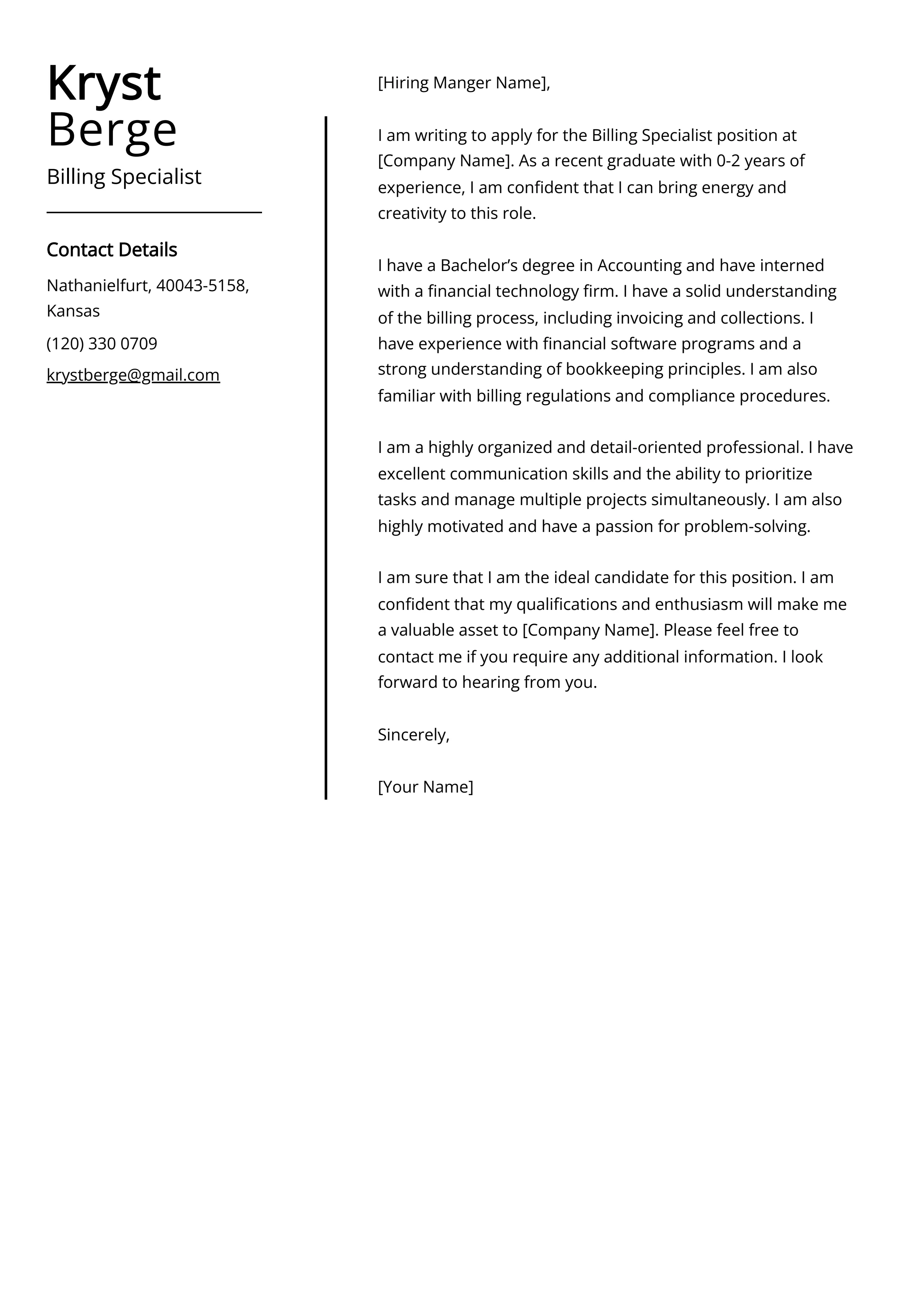 38007 cover letter structure
