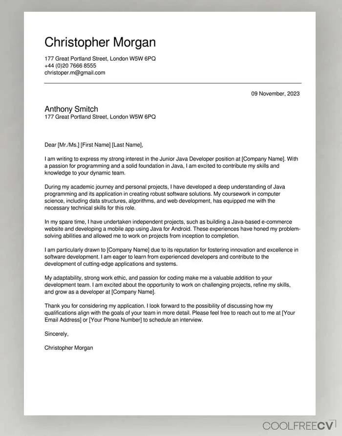 38025 tailoring cover letter