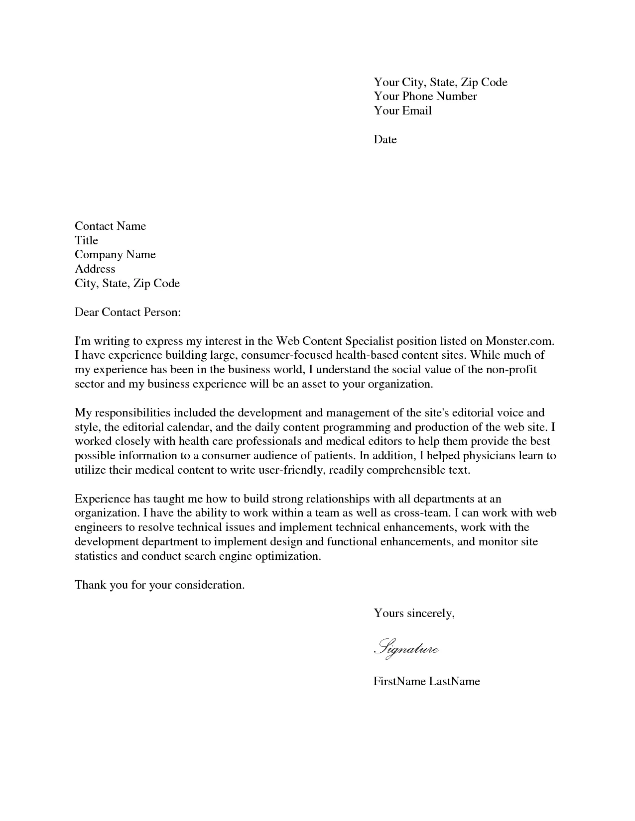 38033 cover letter skills achievements