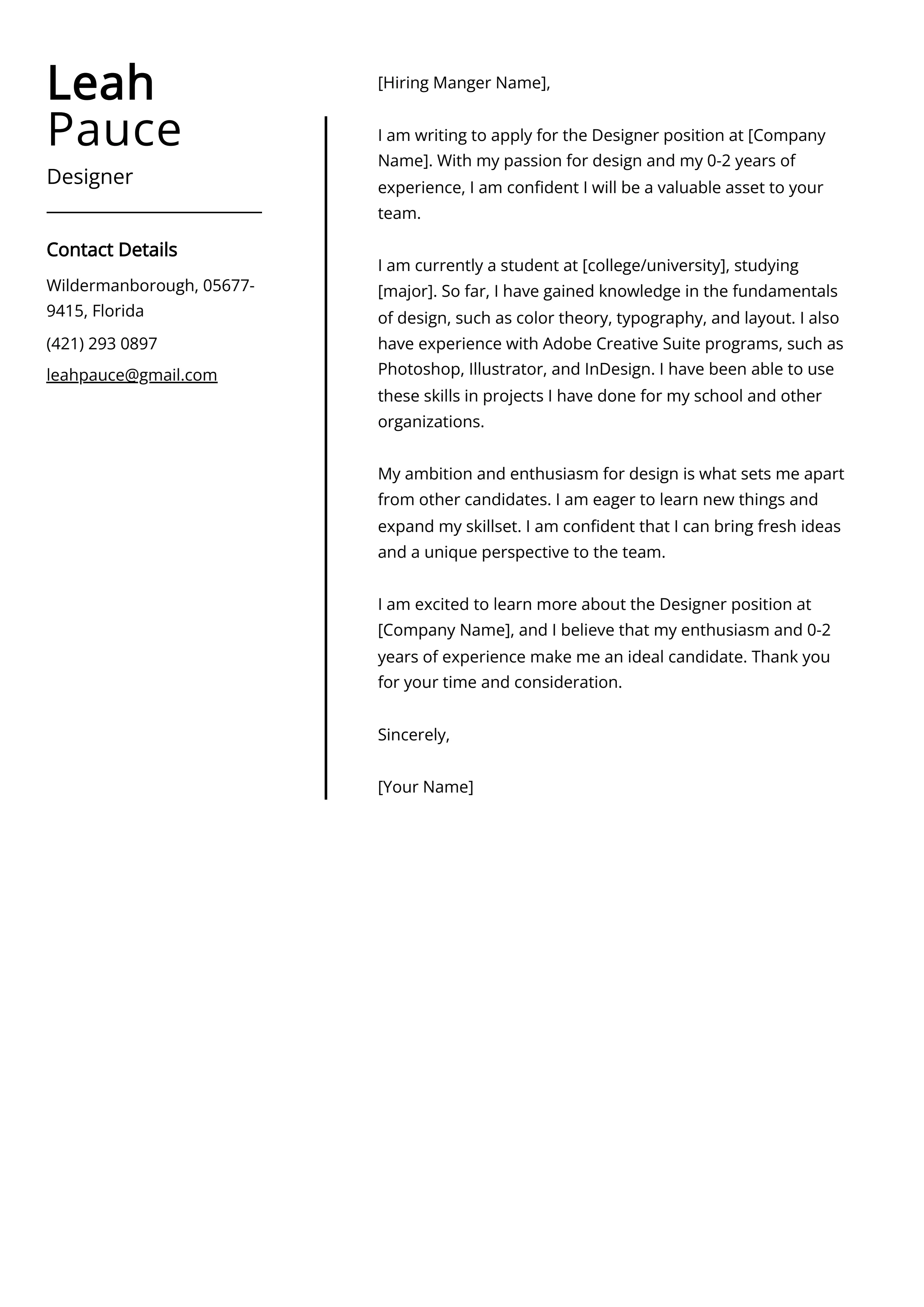 38050 portfolio showcase cover letter