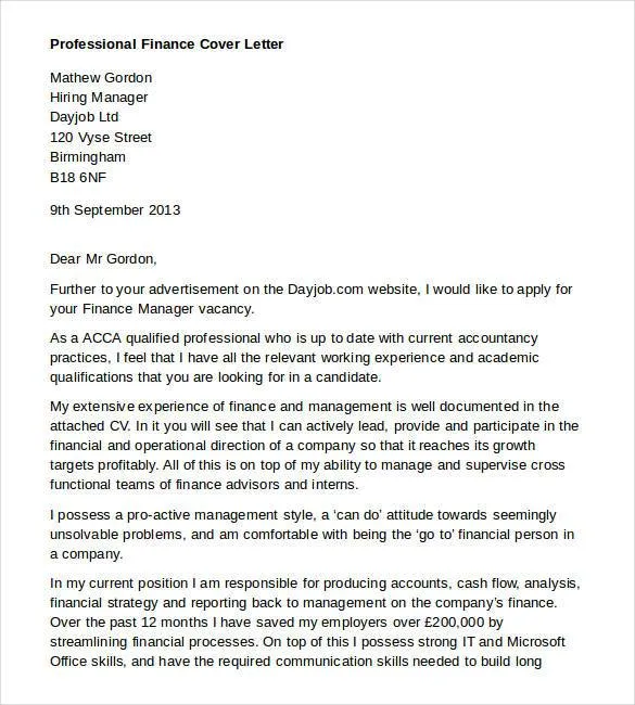 38062 financial cover letter formatting