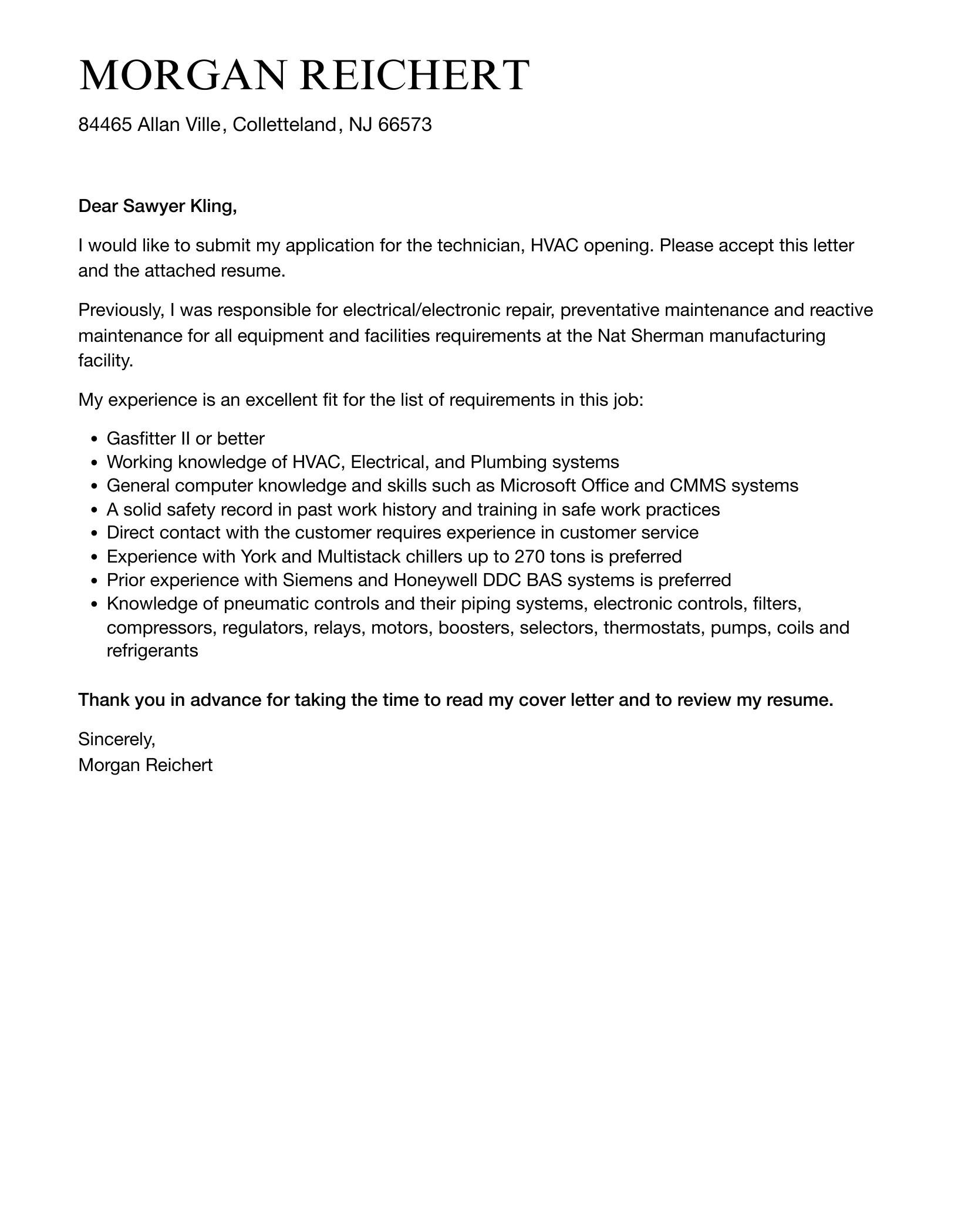 38067 hvac cover letter formatting
